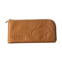 스누피 장지갑 Italian Leather Thin Wallet Coin Purse