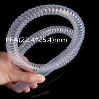 PTFE 주름관 투명 PFA 아코디언 파이프 벨로우즈 부식 산성 알칼리 1 인치