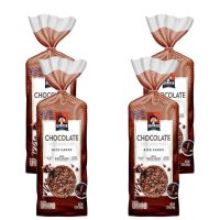 Quaker Rice Cakes Chocolate Crunch 퀘이커 초콜릿 크런치 통 곡물 스낵 205g x4팩