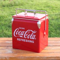 휴대용 코카콜라 아이스버킷 상자 캠핑용 음료보관용 13리터-레드 13L