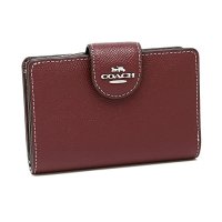 COACH 여자 지갑 코치 Bifold Wallet Mini Wine SVWN Parallel Import