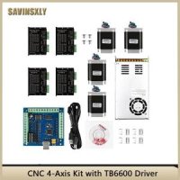 드라이버 Nema23 스테퍼 모터 USB 컨트롤러 카드 36V 전원 공급 장치가 CNC 4 축 TB6600 ST4045