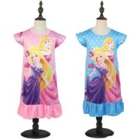 디즈니 공주 원피스 드레스 여름 의류 옷 잠옷 생일 캐주얼 의상 라푼젤 신데렐라