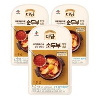 CJ 다담 순두부찌개 양념 요리양념 140g 3개 홈쿡