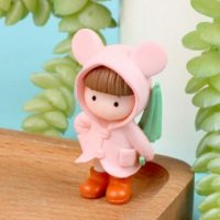분홍우비 1P - 꼬마우비 미니어처 피규어 테라리움 캔들 만들기 화분꾸미기