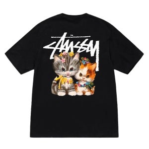 스투시 키튼 반팔 티셔츠 블랙 SS-633