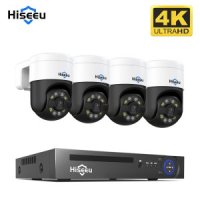 Hiseeu 4MP 4K 8MP 16CH 실시간CCTV 감시카메라 세 -4MP 8 Cameras Kit