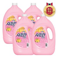 샤프란 아로마 섬유유연제 바닐라 핑크 3.1L x 4개