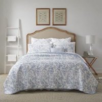 Laura Ashley Home 킹 사이즈 이불 세트 면 리버서블 홈 침구 사계절 가벼운 홈 데코 앰벌리 킹