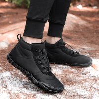 Winter Warm Jogging Sneakers Women Men Rubber Running Barefoot Shoes Waterproof Non-Slip Breathable