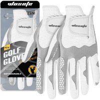 Wosofe Golf Gloves for Mens Left Hand Lycra Korean Nanometer Grip Soft Comfortable Pack of 2