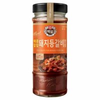 CJ제일제당 백설 매콤칼칼 돼지등갈비양념 간편한 집밥 맛집 식당용 양념 여행 캠핑 접대 홈파티 470g 1개