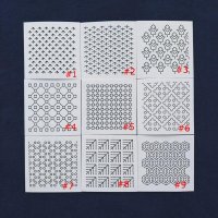 사시코 자수 패턴 퀼팅 스텐실 직경 4 인치 9 가지 패턴 옵션 코스터 패턴