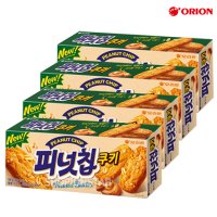 오리온 피넛칩 쿠키 104gx4 땅콩 피넛버터 과자 간식