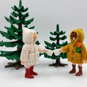 플레이모빌 손뜨개옷(후드코트), 퀼트메이트