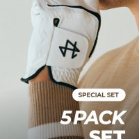 [에이틴에이치] [SET] 그립 가이드라인 필드용 합피 골프장갑 왼손 5PCS