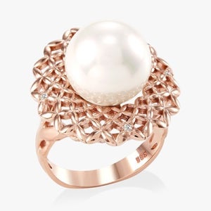 14K 18K 비쥬팝 볼륨 이젤 진주 반지 33927