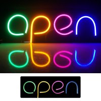 OPEN 실리콘 LED 네온 간판램프 오픈 오픈입 영업중 전광판 미니 흡착 업소용