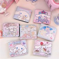 산리오 헬로 챠미 키티 시나모롤 일본 동전 용돈 여행 보조 반 장 지갑 Pu 가죽 만화 Sanrio Cinnamor