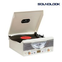 SOUNDLOOK SLT-7080BT 사운드룩 올인원 턴테이블 LP/USB/FM라디오 블루투스플레이어