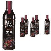 샘표 백년동안 산머루 복분자 현미발효 흑초  900ml  6개