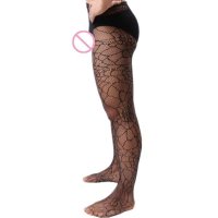 Cool Man Stocking Male Accessories Sexy Tights Male Spider Pantyhose Fashion Adult Fishnet Pantyhose