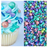 Manvscakes 홈베이킹 스프링클 머메이드 113g Mermaid Sprinkles Cupcake Cake