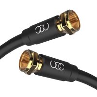 ULTRA CLARITY CABLES COAXIAL CABLE 3FT - TRIPLE SHIELDED RG6 COAX TV CABLE CORD IN-WALL RATED GOLD P
