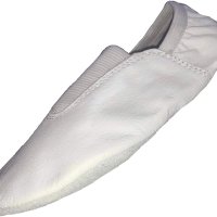 GYMNASTIC & TRAINING & YOGA & TRAMPOLINE & DANCE SHOES SOFT SOLE LEATHER CHILDRENS AND S SIZES WHITE