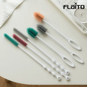 플라이토 국산 플라이토 실리콘 젖병솔 세척솔 브러쉬 물병 틈새솔 2종