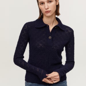 [블프특가] 빈스 짜임 울캐시미어 긴팔카라니트