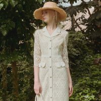 에스블랑 Sprirea Lace Suit H-line Dress S231A652