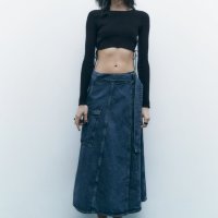 ZARA 자라 데님 카고 스커트