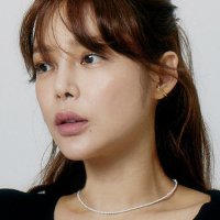 [엠주]실루엣 슬림펄 목걸이