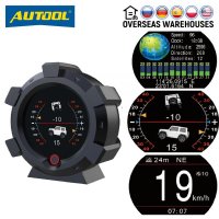 AUTOOL X95 GPS 수평 경사계 속도계 PMH KMH 자동차 나침반 피치 기울기 각도 고도 위도 경도