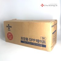 철공자 오공 박스 테이프 40M 50개입 박스 OPP 중포장 투명 황색 아크릴 택배