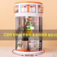 원형 회전트레이 양념 선반 주방 수납장 커버 정리대