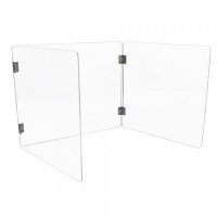 Acrylic Foldable Counter Protective Sneeze Guard Clear Spit Shiled (400x350mm)