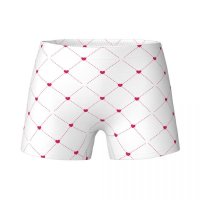 Young Girl Grid Heart Boxer Children&#39;s Cotton Underwear Teenage Underpants Briefs Size 4T-15T