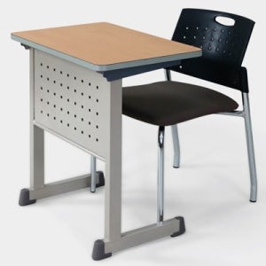 플러키와이드브레인곡면 1인용 책상의자 수강용 학원용 연수용