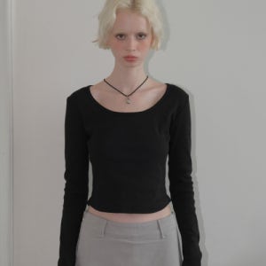 [큐리티] C BASIC U-NECK T-SHIRT_BLACK CU2279TS001MBB