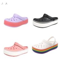 CROCS 크록스 여자 여성 크록밴드 플랫폼 클로그 통굽 샌들 205434