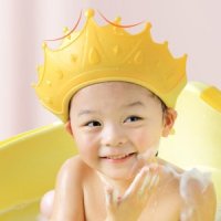 유아 아기 목욕 샤워캡 왕관 헤어캡 귀마개 육아템