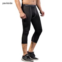 psvteide Compression Man Sport Capri Pants Men Sports Tights For Men Basketball Tights Male Compress