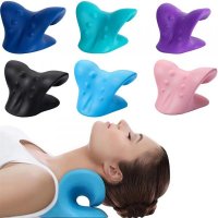 1/PC Neck Shoulder Stretcher Relaxer Cervical Chiropractic Traction Device Pillow for Pain Relief Ce