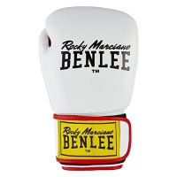 Benlee Rocky Marciano Unisex- 성인의 Draco 가죽 복싱 장갑, 흰색/검은 색/빨간색, 10 온스