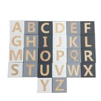 5CM Wooden ABC Blocks Alphabet Letters Square Cubes Crafts Kids Baby Montessori Puzzle Toys Keepsake