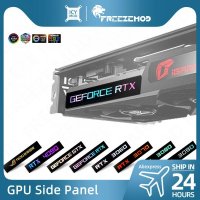 FREEZEMOD GPU Side Panel RTX3090 GTX ROG PC Decoration Video Card Plate Faith Lamp Water Cooler AURA