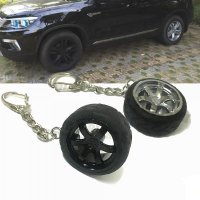 1pc Car Styling Keychain Car Tuning Wheel Rim jdm Key Ring Creative Keychain Racing Tires Key Holder