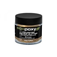 Polyester Color Glitters by EcoPoxy - Bronze 15g Glitter for Adding to Epoxy Projects